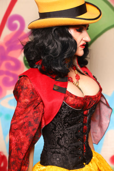 Sgt Pepper Vest in Red Upholstery - The "Twisted Tea Party" Collection