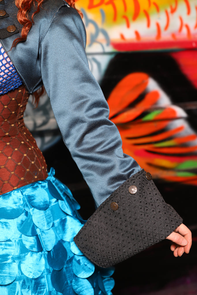 Detachable Buccaneer Sleeves in Live Stream Solid - The Hook, Line & Cincher Collection