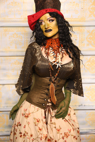 Petite Wench Corset in Ogre Green Heather - "The Onions & Ogres Collection"