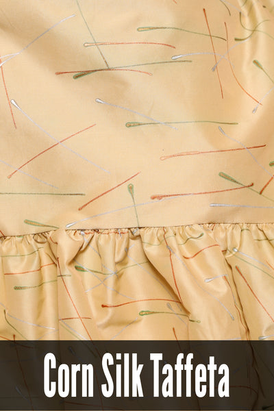Set of Tie on Ruffles in Corn Silk Taffeta - "The Knotty Wood" Collection