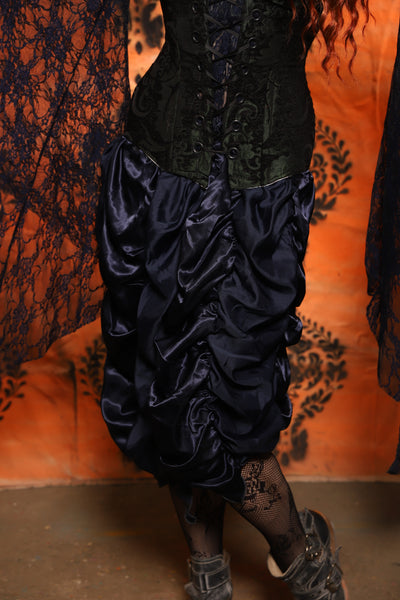 Ruse Skirt in Navy Satin - Day 10 of 13 Days of Halloween