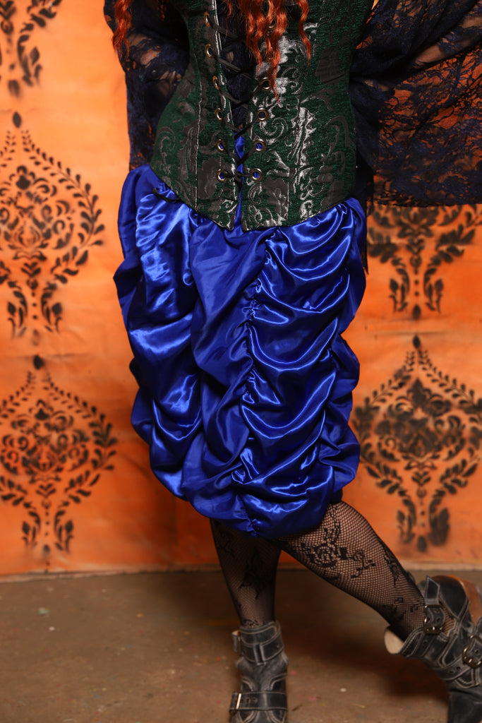 Ruse Skirt in Royal Blue Satin - Day 10 of 13 Days of Halloween