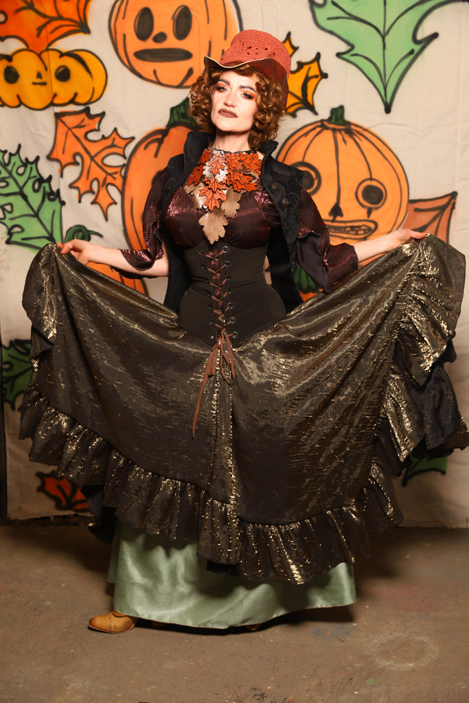 Fairy Skirt w/Ruffle in Ogre Crushed Iridescent Shimmer - "The Knotty Wood" Collection