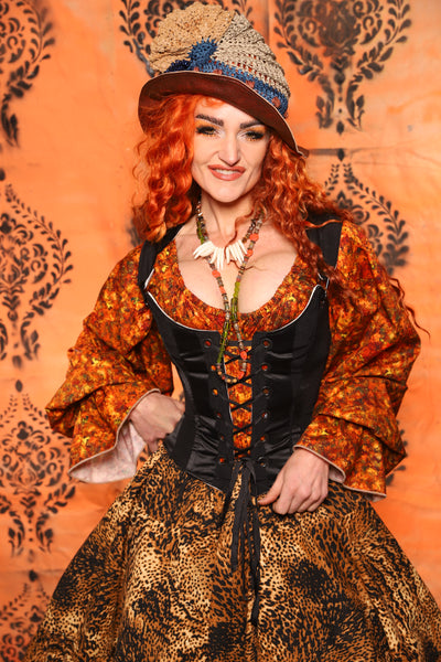 Maiden Petite Corset in Black & Matte Stripes - Day 11 of 13 Days of Halloween 2025