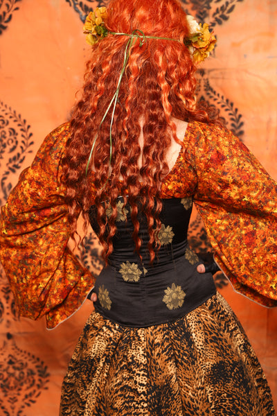 Wench Corset in Black Thistle Brocade - Day 11 of 13 Days of Halloween 2025