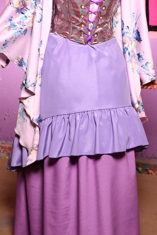 Stagecoach Skirt in Wisteria Crepe Back Satin -"Violet Femmes" Collection #31