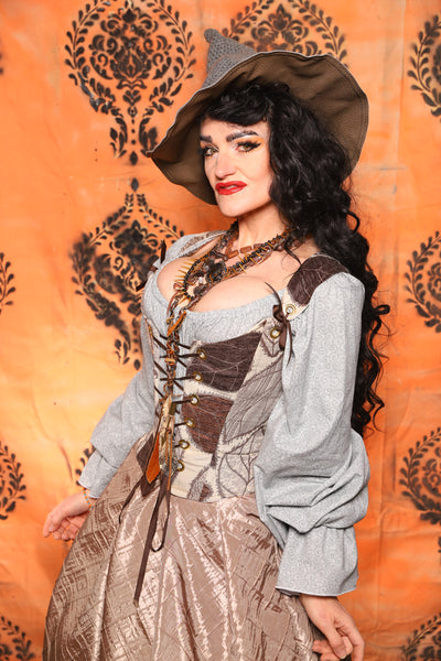 Classic Blouse w/Super Long Sleeve Blouse in Cloud Swirl Cotton - Day 12 of 13 Days of Halloween 2025