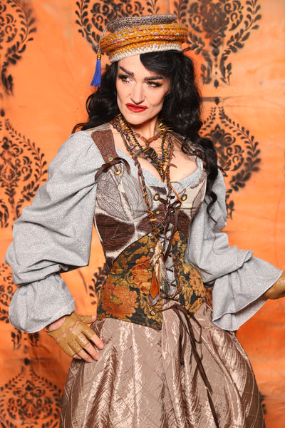 Classic Blouse w/Super Long Sleeve Blouse in Cloud Swirl Cotton - Day 12 of 13 Days of Halloween 2025
