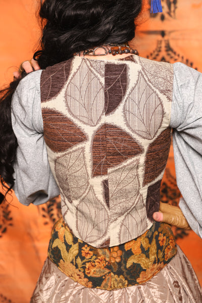 Cropped Marie Corset in Frostbitten Grove *PLEASE order by BUST Measurement, NOT waist!* - Day 12 of 13 Days of Halloween 2025