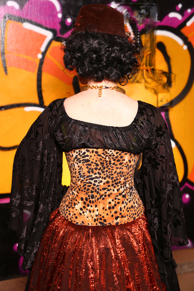 Petite Wench Corset in Cheetah Upholstery - "The Golden Opportunity" Collection -#31