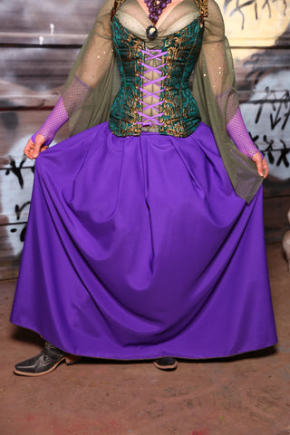 Tulip Skirt in Royal Purple matte Satin RESTOCK --"Violet Femmes" Collection #44
