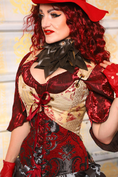 Cropped Marie Bodice in Emberheart Tapestry *PLEASE order by BUST Measurement, NOT waist!* - "Dragon's Breath" Collection