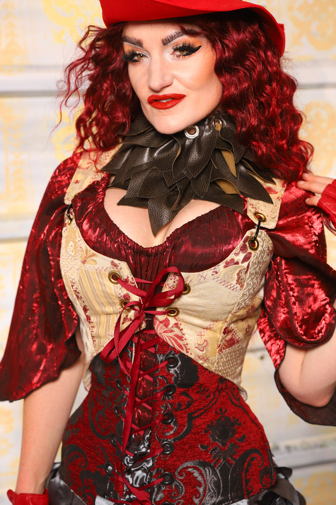 Cropped Marie Bodice in Emberheart Tapestry *PLEASE order by BUST Measurement, NOT waist!* - "Dragon's Breath" Collection