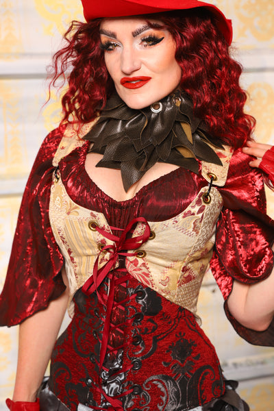 Cropped Marie Bodice in Emberheart Tapestry *PLEASE order by BUST Measurement, NOT waist!* - "Dragon's Breath" Collection