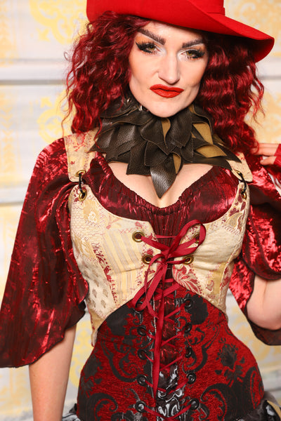 Cropped Marie Bodice in Emberheart Tapestry *PLEASE order by BUST Measurement, NOT waist!* - "Dragon's Breath" Collection