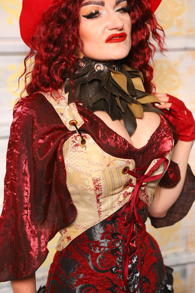 Cropped Marie Bodice in Emberheart Tapestry *PLEASE order by BUST Measurement, NOT waist!* - "Dragon's Breath" Collection
