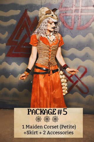 Package #05 Includes: Maiden Bodice + Skirt + 2 Accessories - Viking Mystery Box Event