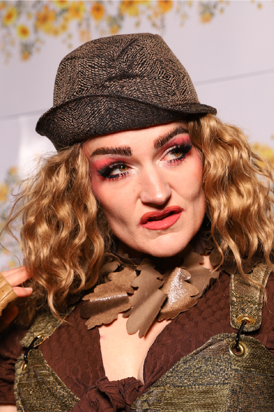 32. Garrison Cap With Brim In A Barkcloth - The Leave It To Beaver Collection