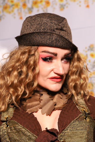 32. Garrison Cap With Brim In A Barkcloth - The Leave It To Beaver Collection
