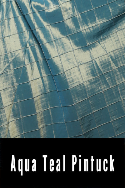 36. Swoon Skirt in Aqua Teal Pintuck - The Minerally Mine Collection