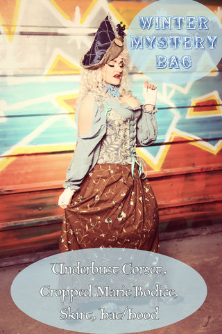 #02 Underbust Corset+ Cropped Marie Bodice+ Skirt+ Hat or Hood - Winter Mystery Bag Sale 2025