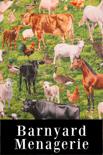 17. Mini Crescent Skirt in Barnyard Menagerie - The Hoedown Throwdown Collection