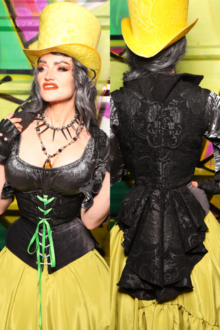 Cropped Vixen w/Wren Tail in Black Medallion - The Wrenfaire Collection