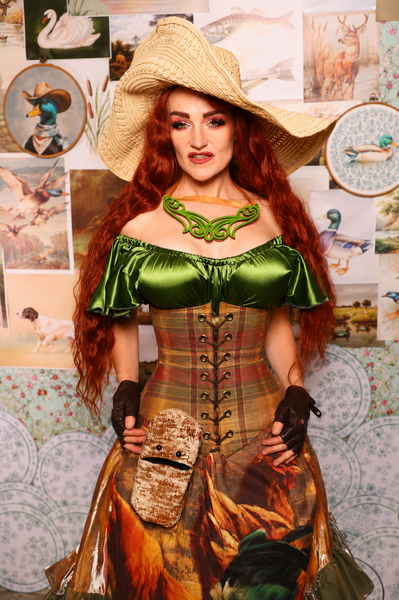 45. Wench Underbust Corset in Cider Mill Plaid - The Hoedown Throwdown Collection