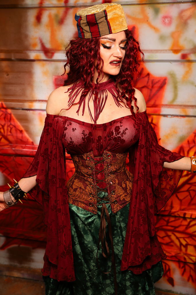 29. Petite Wench in Rustic Foliage Tapestry - The Sensual Solstice Collection