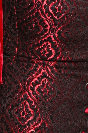 Detachable Hood in Crimson & Black -"The Raven & Ruby Collection"- #22