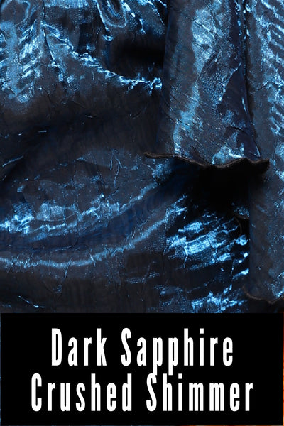 Turban Head Wrap in Dark Sapphire Crushed Shimmer - The Magic Carpet Ride Collection