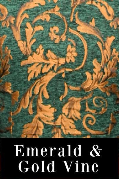 21. Petite Peacock Vixen in Emerald & Gold Vine - The Hoedown Throwdown Collection