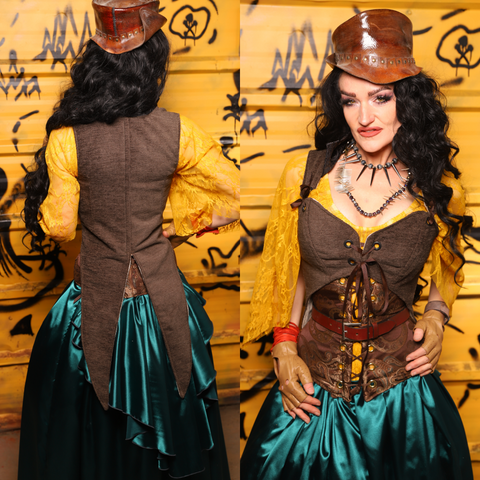 19. Tailed Cropped Overbust in Weathered Deck - THE SWASHBUCKLERS: PART 2