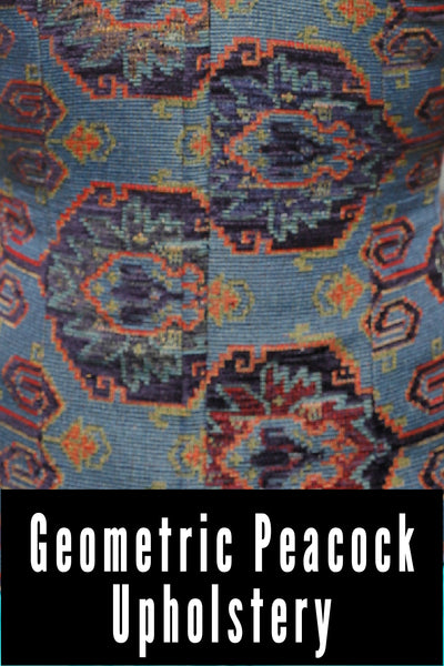 23. Petite Wench Underbust Corset in Geometric Peacock Upholstery - The Magic Carpet Ride Collection