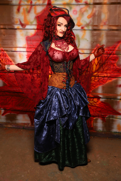 13. Crescent Skirt in Indigo Rose Satin - The Sensual Solstice Collection