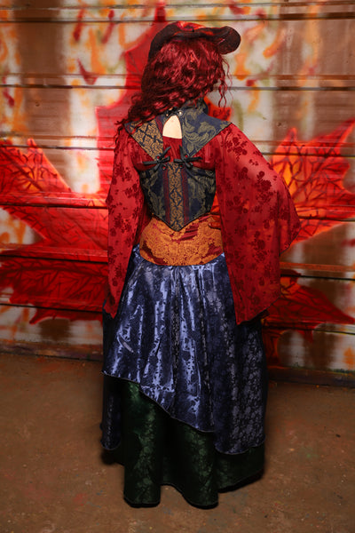 13. Crescent Skirt in Indigo Rose Satin - The Sensual Solstice Collection