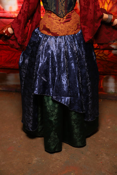 13. Crescent Skirt in Indigo Rose Satin - The Sensual Solstice Collection