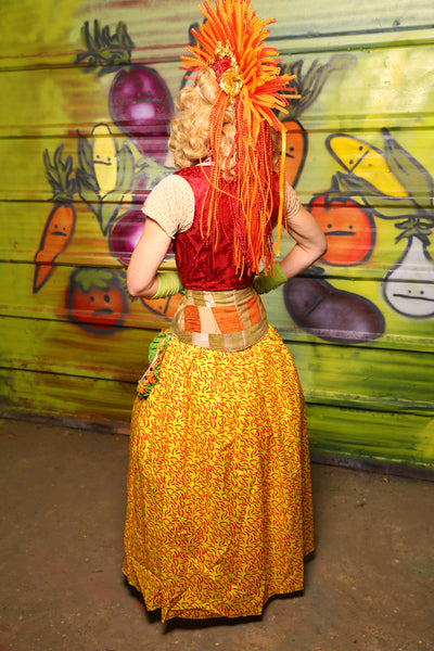 Tulip Skirt in Red Hot Chili Peppers Cotton- "Taco Monday! Celebrating 22 Years of Damsel"