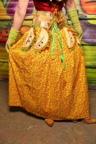 Tulip Skirt in Red Hot Chili Peppers Cotton- "Taco Monday! Celebrating 22 Years of Damsel"