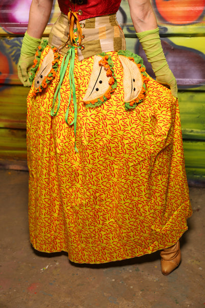 Tulip Skirt in Red Hot Chili Peppers Cotton- "Taco Monday! Celebrating 22 Years of Damsel"