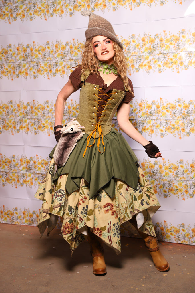 39. Mini Fairy Skirt In Fern Green Broadcloth - The Leave It To Beaver   Damsel in this Dress Corsets