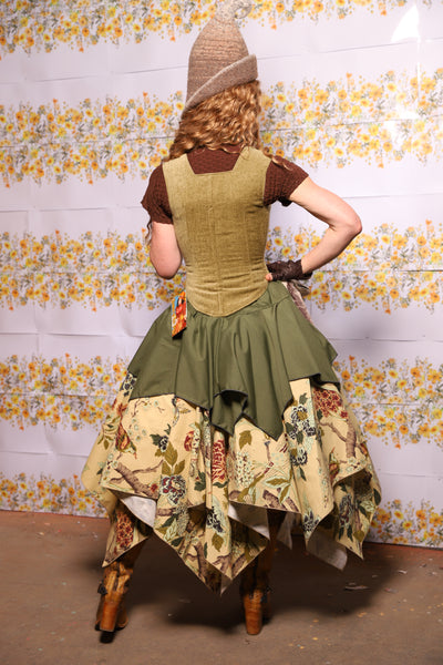 39. Mini Fairy Skirt In Fern Green Broadcloth - The Leave It To Beaver Collection