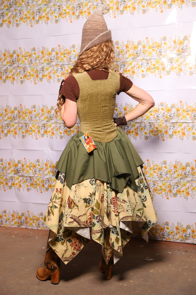 39. Mini Fairy Skirt In Fern Green Broadcloth - The Leave It To Beaver Collection