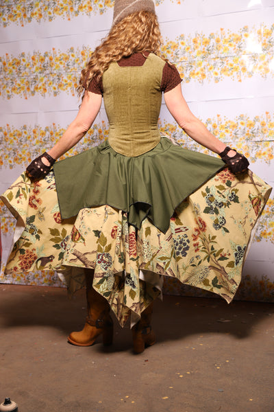 39. Mini Fairy Skirt In Fern Green Broadcloth - The Leave It To Beaver Collection