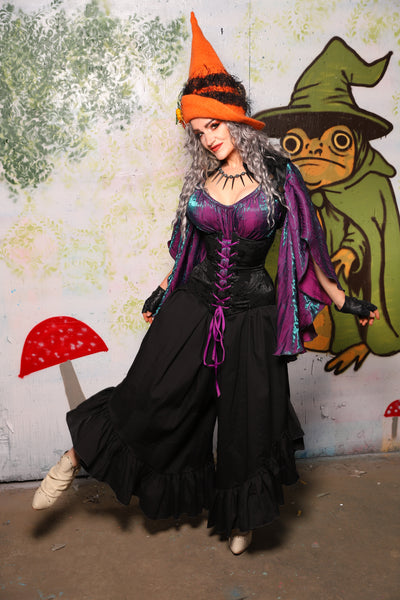 Flutterfall Trousers in Black Cotton Broadcloth - Spooky Saturday Part 2