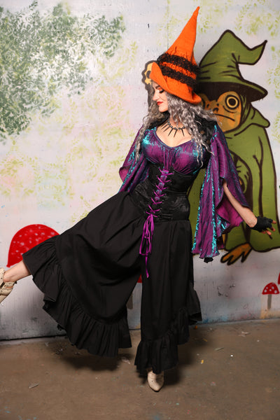 Flutterfall Trousers in Black Cotton Broadcloth - Spooky Saturday Part 2