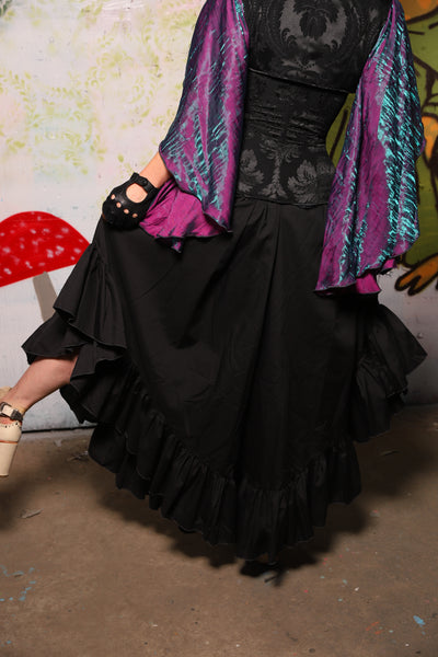Flutterfall Trousers in Black Cotton Broadcloth - Spooky Saturday Part 2