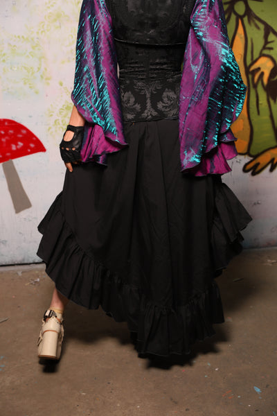 Flutterfall Trousers in Black Cotton Broadcloth - Spooky Saturday Part 2