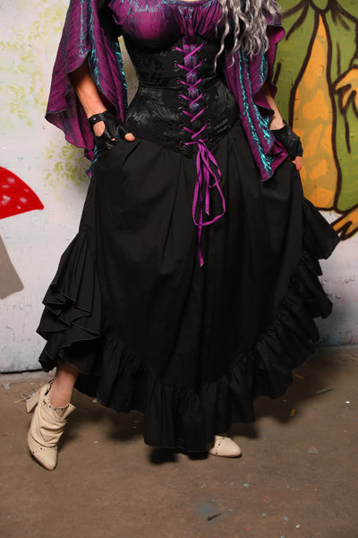 Flutterfall Trousers in Black Cotton Broadcloth - Spooky Saturday Part 2