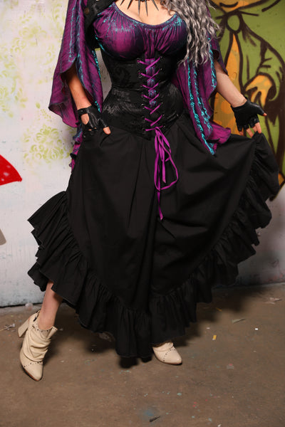 Flutterfall Trousers in Black Cotton Broadcloth - Spooky Saturday Part 2